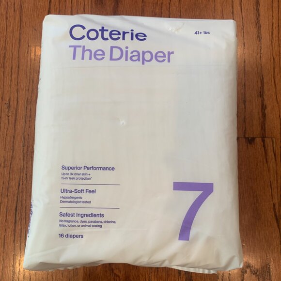 BNIB Sealed The Coterie 'The Diaper' | Size 7 | 2 Packs (32 diapers) - Picture 5 of 8